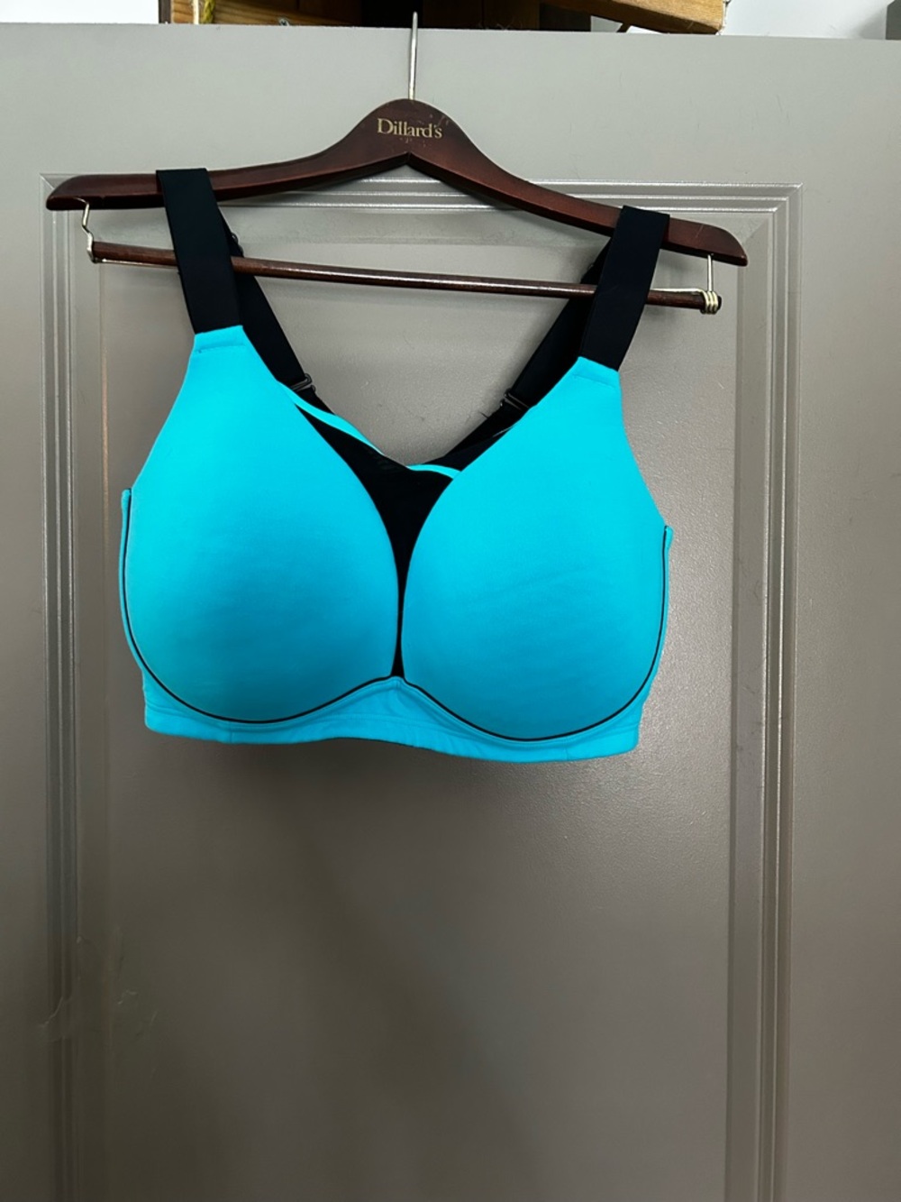 Livi Active Turquoise Sports Bra with Black Trim
